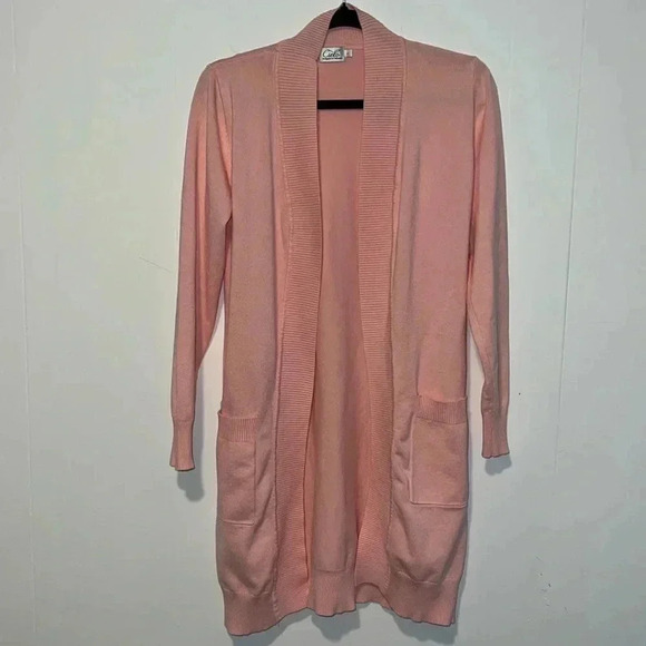 Cielo Women’s Pink Long Sleeve Cardigan S14 - Picture 1 of 7
